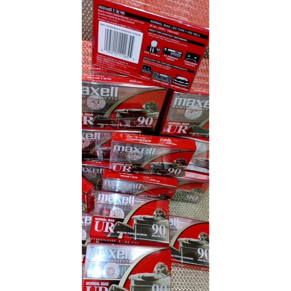 Bundle Of 42 Sealed Blank Maxell Dictation & Audio Cassette Tapes 90 Minutes